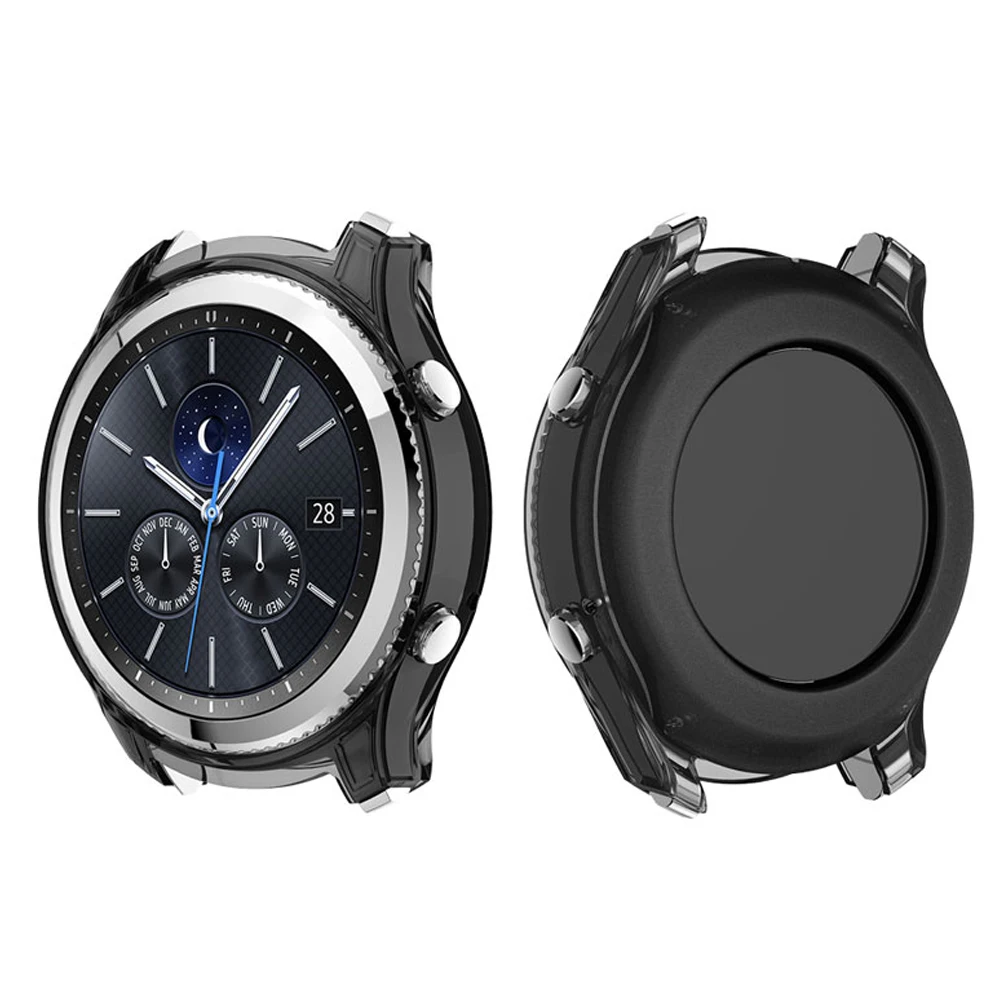 Защитный чехол для часов samsung gear s3 Классический из прозрачного силикона R770 рамка