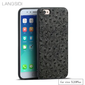 

wangcangli brand phone case ostrich grain full-wrapped phone case For Vivo X20plus phone case All handmade custom processing