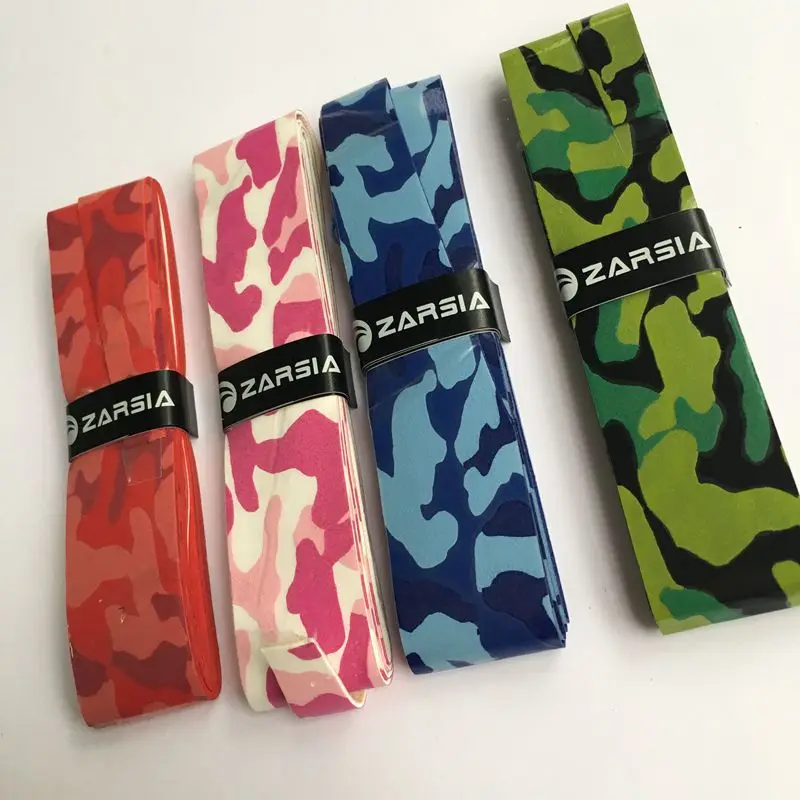 2016 zarsia جديد رقيقة لزجة الريشة قبضة ، متجمد التمويه تنس overgrip ، الريشة على قبضة الاسكواش مضرب قبضة