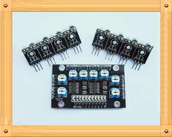 

Free Shipping!!! 5pcs Black and white line tracking module / transmission line sensor / eight IR transmission line barrier