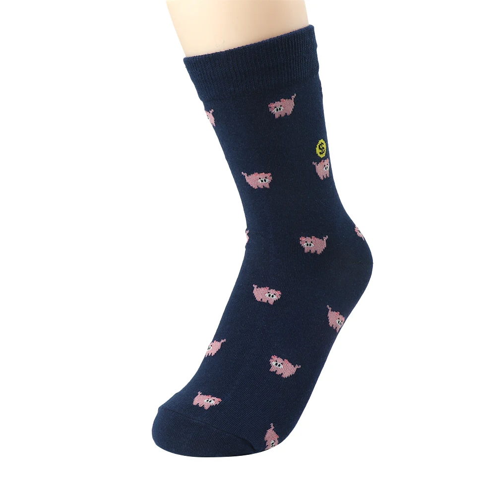 1Pair Socks Women Cute Animal Fashion Thick Warm Casual Winter Autumn Soft Cotton Floor Sleeping Females Korean Style Socks - Цвет: blue