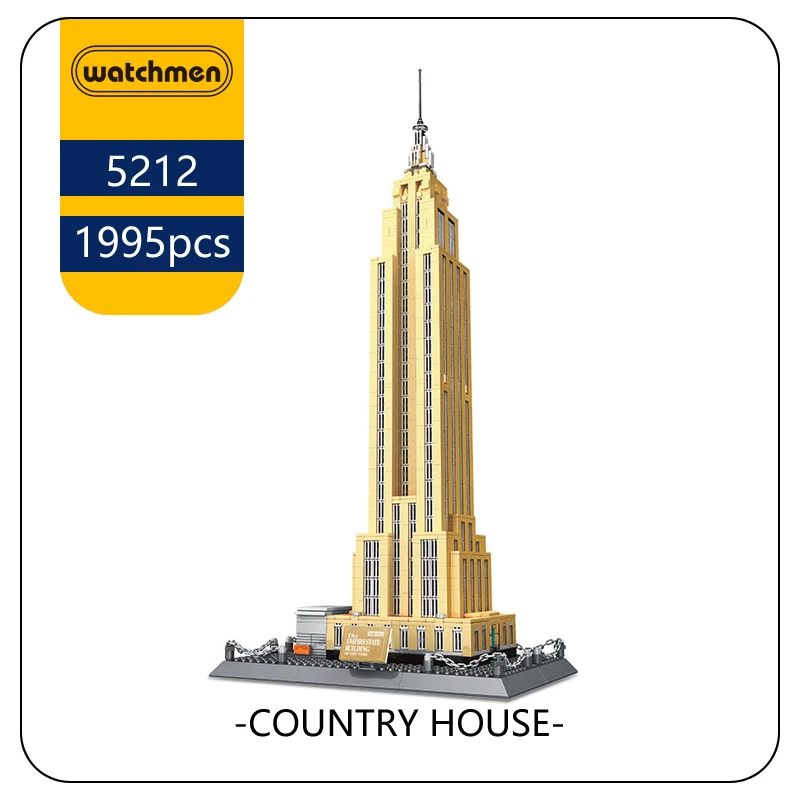 

WANGE 5212 Building Blocks World Famous Architecture Series Empire State building of NewYork Funny Toys also for Children
