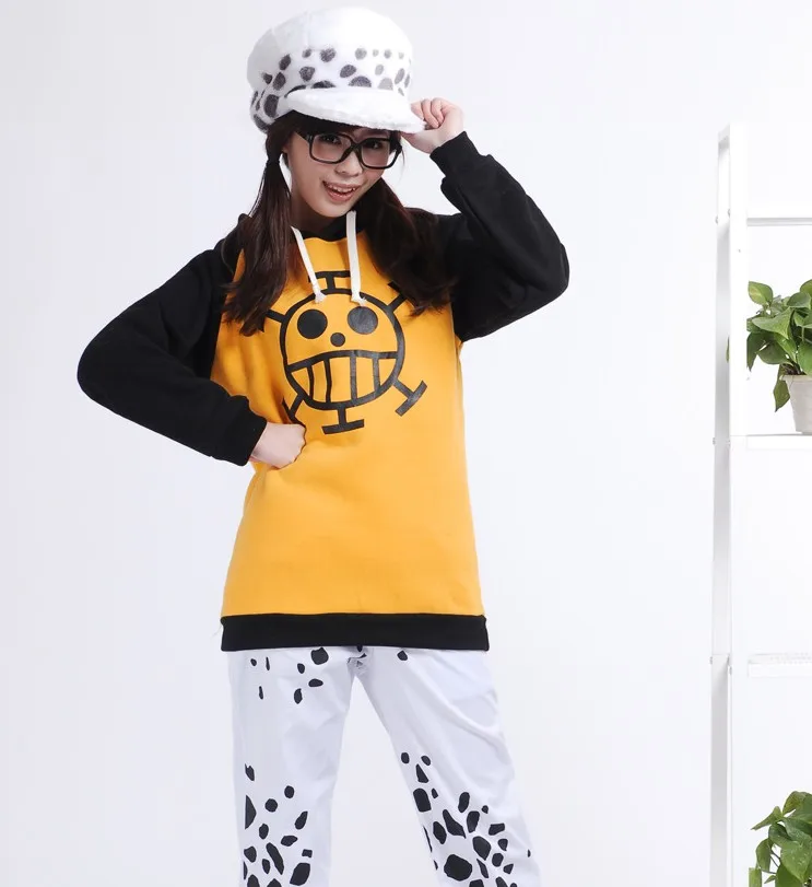 Аниме one piece Trafalgar Law утепленная толстовка с капюшоном, костюмы для костюмированной игры пуловер с капюшоном куртка повседневная флисовая толстовка