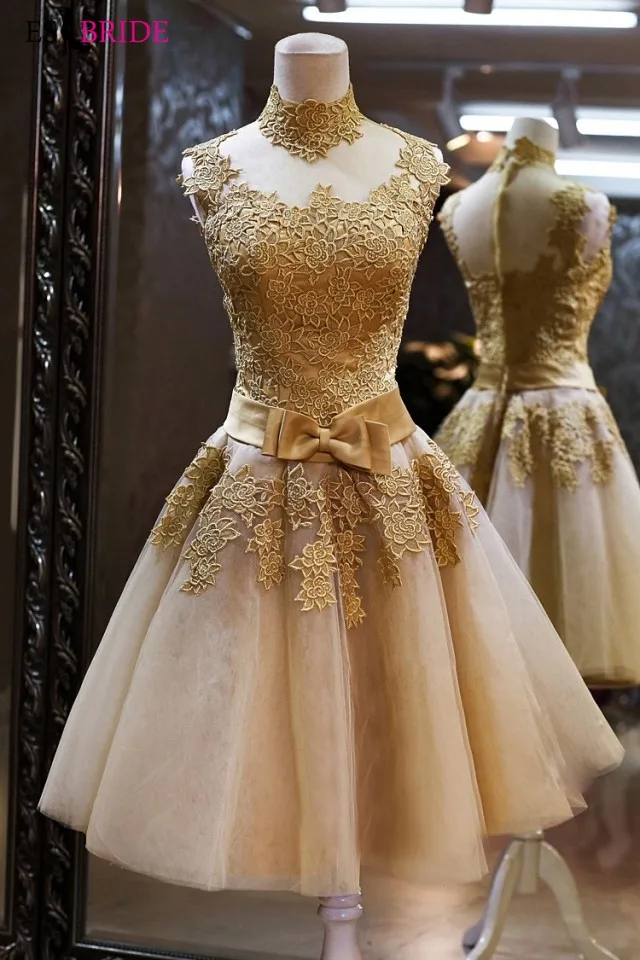 Luxury Gold Gorgeous Evening Dresses Long Formal Party Princess Evening Dress Arabic A-line Special Occasion Dresses ES2191
