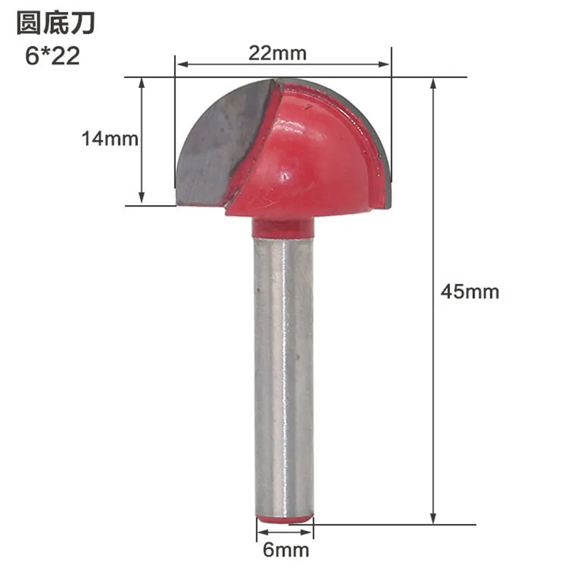 1 шт. 6 мм хвостовик резец по дереву твердосплавные круглые носовые биты круглый нос бухта ядро коробка фрезы деревообрабатывающие резаки ЧПУ Инструменты