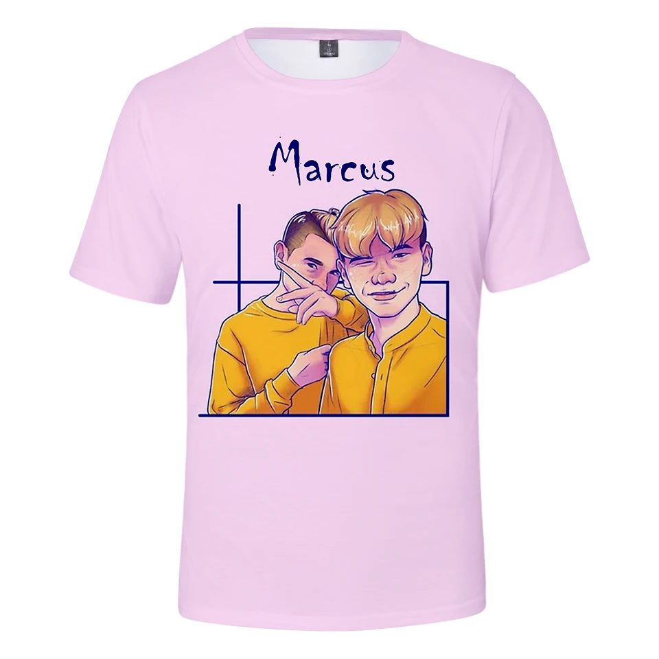 Marcus & Martinus/Новинка 2018 модные футболки с 3D принтом женские/мужские летние коротким