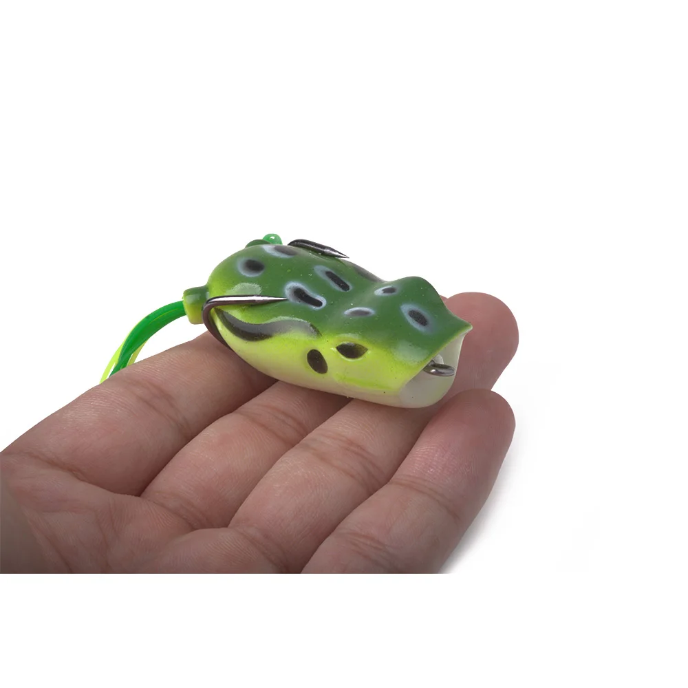

1PC Soft Frog Fishing Lure 55mm 12g For Snakehead Bait Japan Silicon Fishing Lures Ray Frog Lure Treble Hooks Topwater