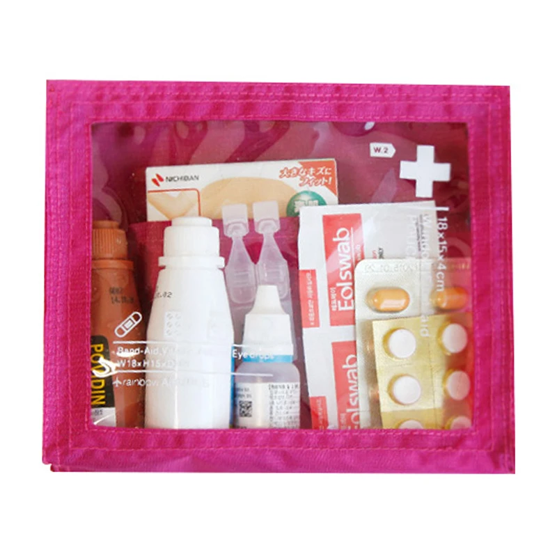 Portable Travel Medicine Bag Waterproof Oxford Fabric and Transparent