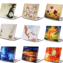 С цветочным узором и изображением героев мультфильмов карта Цвет Pattern Жесткий чехол Обложка для Apple Macbook Air 11 13 Pro 13 15 Touchbar retina 12, 13, 15 дюймов Чехол-сумочка