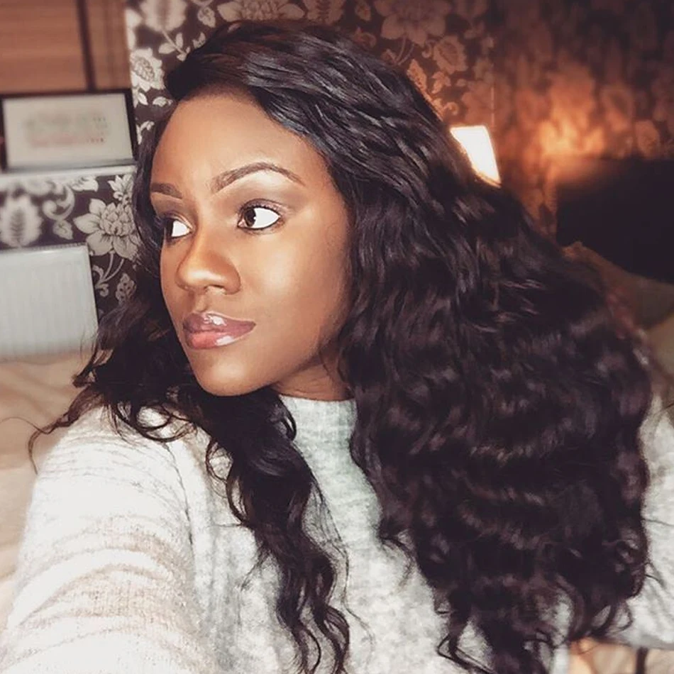 

28 30 34 Inch Loose Wave Lace Front Human Hair Wig Swiss Long Brazilian Human Hair Wigs For Black Women Pre-pluck With Baby Hair