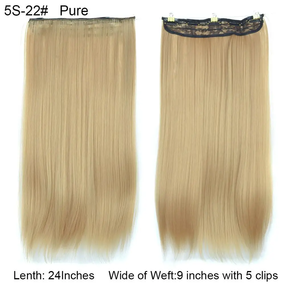 Chorliss 60 см длинные прямые заколки для наращивания волос жучок белый блонд Женские синтетические цельные заколки высокотемпературный волокно - Цвет: #27