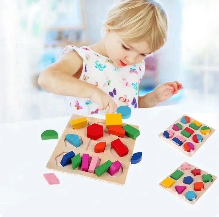 9 шт. Детские Дети Детские деревянные игрушки ребенку ранее обучения Цвет форма игрушки