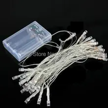 5 шт./лот 4 м 40 светодиодный AA на батарейках Сказочный струнный светильник светодиодный мигающий светильник рождественские, рождественские, свадебные, вечерние, декор-9 цветов