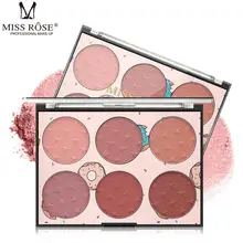 6 Colors Blush Palette Face Mineral Pigment Powder Natural Makeup Eyeshadow Charming Color Contour Shadow Professional