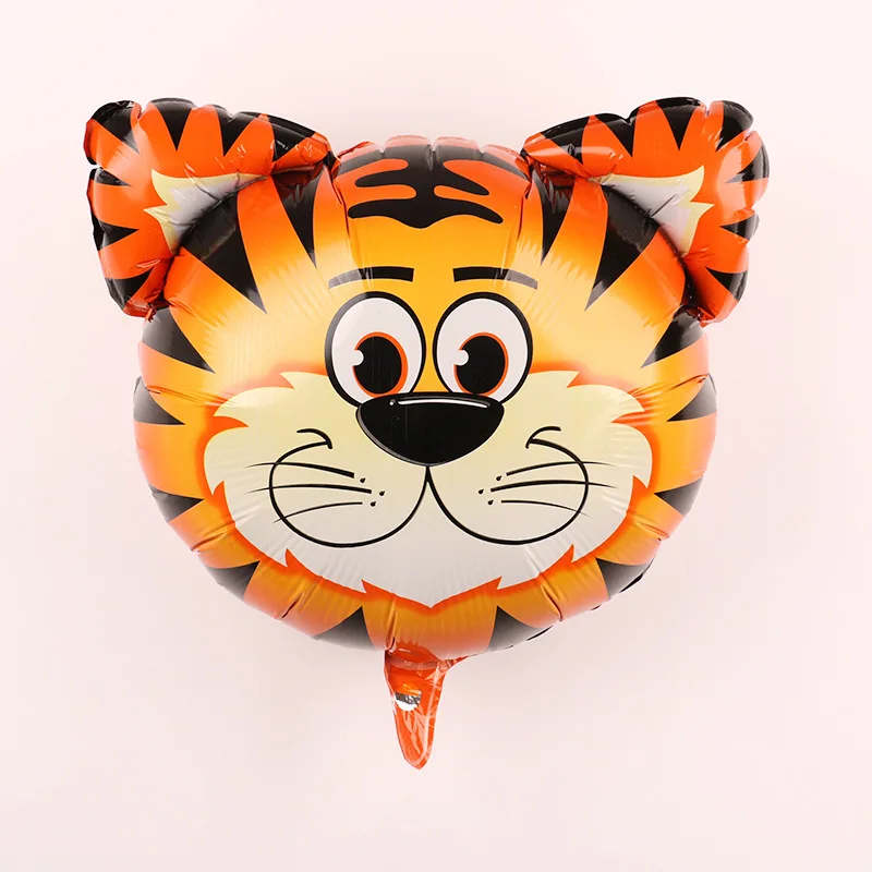 1 шт. 45x64 см мини голова животного фольги Воздушные шары Дети День рождения джунгли вечерние Океаническая рыба шары надувные игрушки детский душ Единорог Вечерние - Цвет: tiger