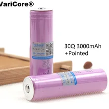 30Q VariCore для нового INR18650 18650 3000 mAh литий-ионная аккумуляторная батарея для фонарика батареи+ заостренный