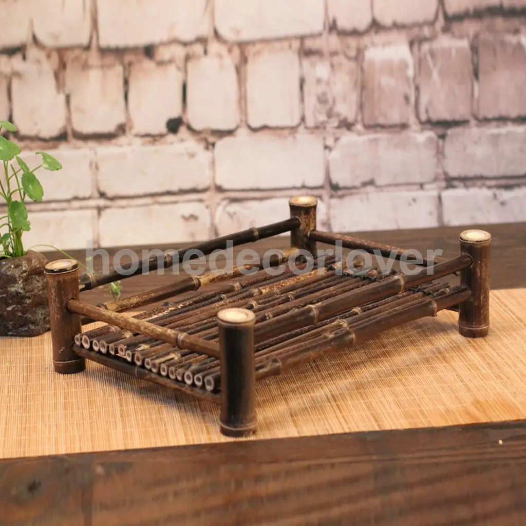 Chinese Bamboo Gongfu Tea Table Serving Tray Bamboo Tray For Tea Sets 4 Sizes Choices