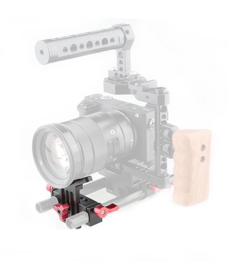 CAMVATE عدسة دعم 15 مللي متر قضيب المشبك السكك الحديدية كتلة ل DSLR تلاعب قضيب دعم السكك الحديدية نظام C1108 كاميرا التصوير اكسسوارات