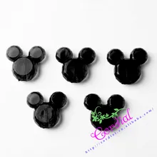 Envío Gratis 50 unids/lote 34*37mm Solid Negro Color de Chunky Granos De Acrílico Del Ratón Para La Joyería Kits CDWB-517202
