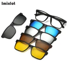 Imixlot 5 шт./компл. магнитный зажим женские солнцезащитные очки с магнитным зажимом на солнцезащитных очках поляризованные для мужчин многоцелевой очки
