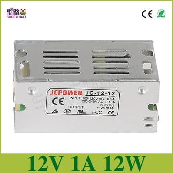 

15W AC Power Adapter 12 Volt 1Amp (12V 1A) DC power Supply 110-240V switching power supply Lighting Transformers free shipping