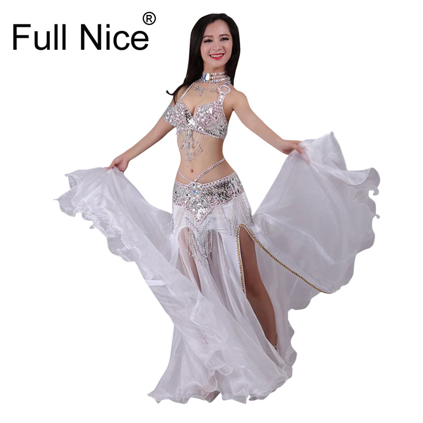 

New Performance Dancewear Bellydance Clothes Professional Women Egyptian Belly Dance Bra Belt Skirt Oriental Beaded Belly Dance