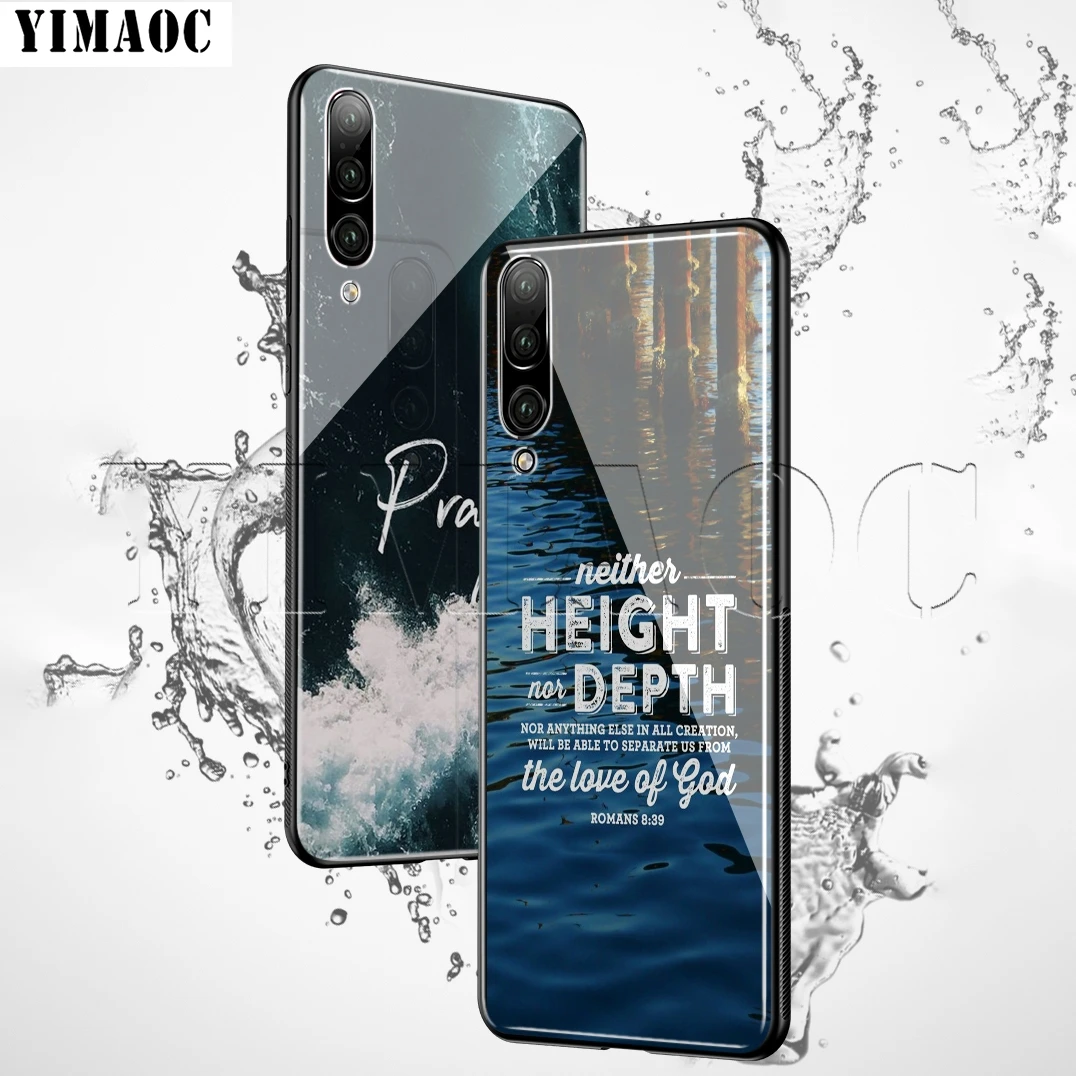 Имаок Библейский стих Иисус Христос христианский стеклянный чехол для Huawei Honor Mate