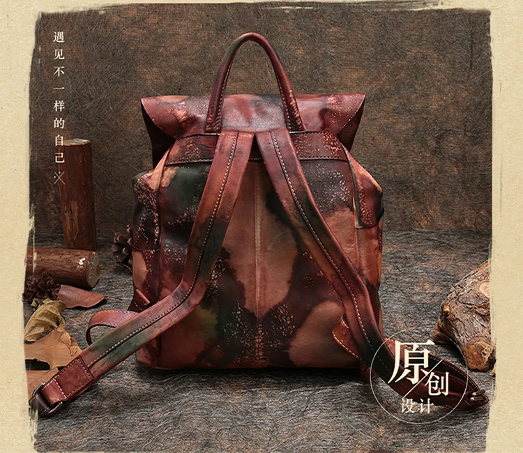 Cheap leather women backpack