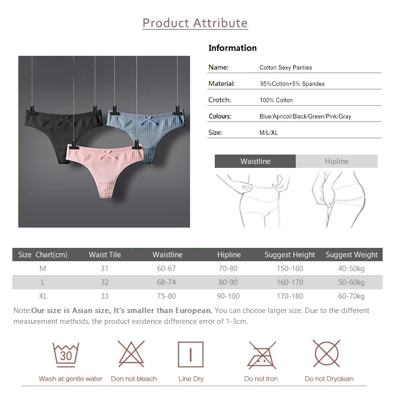 DULASI Sexy Lingerie Women's Cotton G-String Thong Panties String Underwear Women Briefs Pants Intimate Ladies Low-Rise 3 pcs DULASI Sexy Lingerie Women's Cotton G-String Thong Panties String Underwear Women Briefs Pants Intimate Ladies Low-Rise 3 pcs