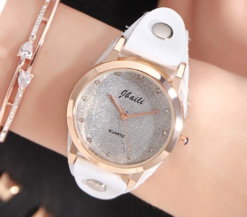 

Gorben Women's Simple Luxury Rose Gold Case Quartz Analog Leather Watch