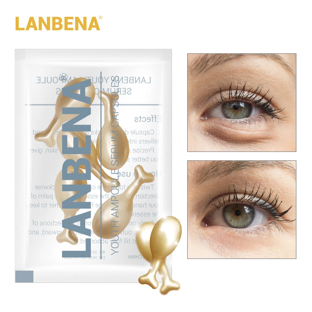 LANBENA 24K золото пептид морщин ампульная капсула Сыворотка для лица дневной крем для глаз антивозрастной отбеливающий улиточный крем для кожи 15 шт