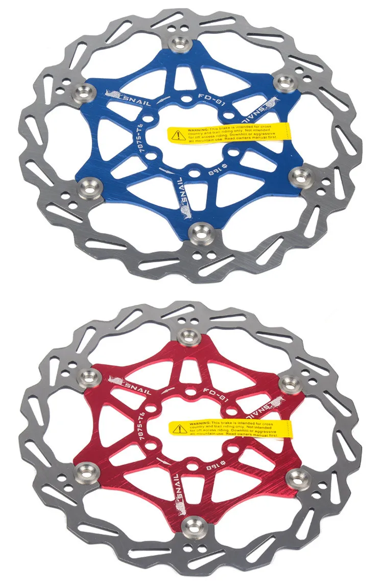 Улитка горный велосипед MTB DH 160 мм 180 мм 203 мм 6 болтов плавающий велосипедный Алюминиевый ротор дисковый тормоз ротор