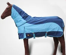 Outdoor Horse Racing Cloth Autumn Water-Proof Warm Horse Rugs Blue Detachable Horse Harness Free Shipping