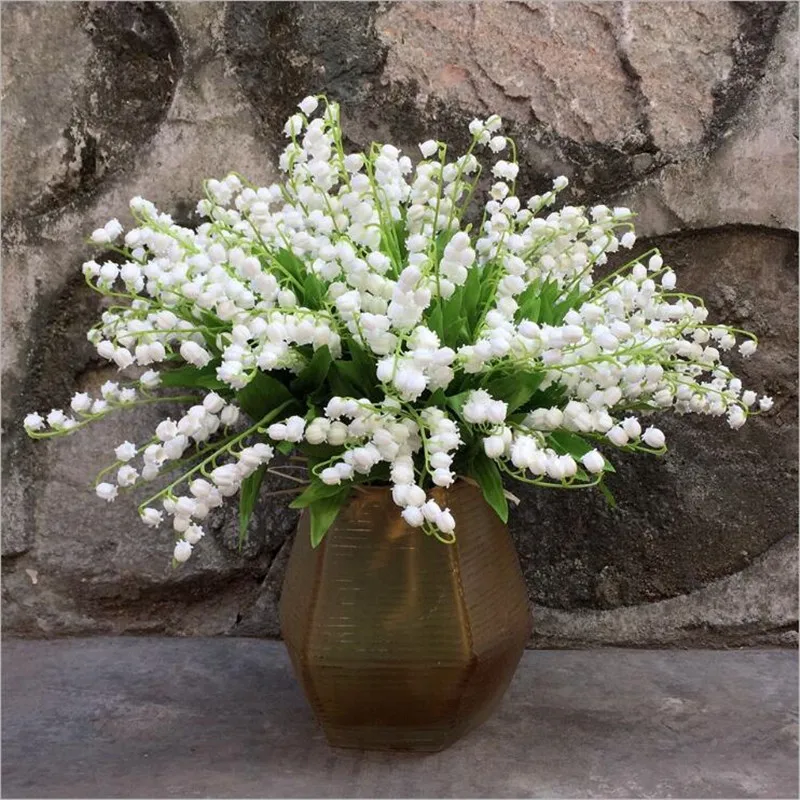 

2018 Artificial Campanula flowers Plastic Wind Orchid fleur artificielles for Home wedding decoration fake Flower flores wreath