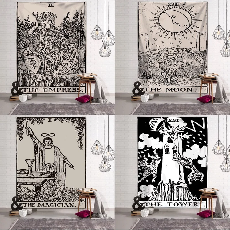 

150 X 100cm India Mandala Tapestry Wall Hanging Tarot Wall Tapestry Wall Carpet Psychedelic Tapiz Witchcraft Wall Tapestries