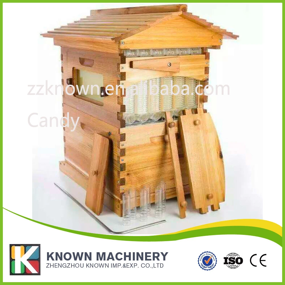 

New design honey self flowing wood bee hive with frames