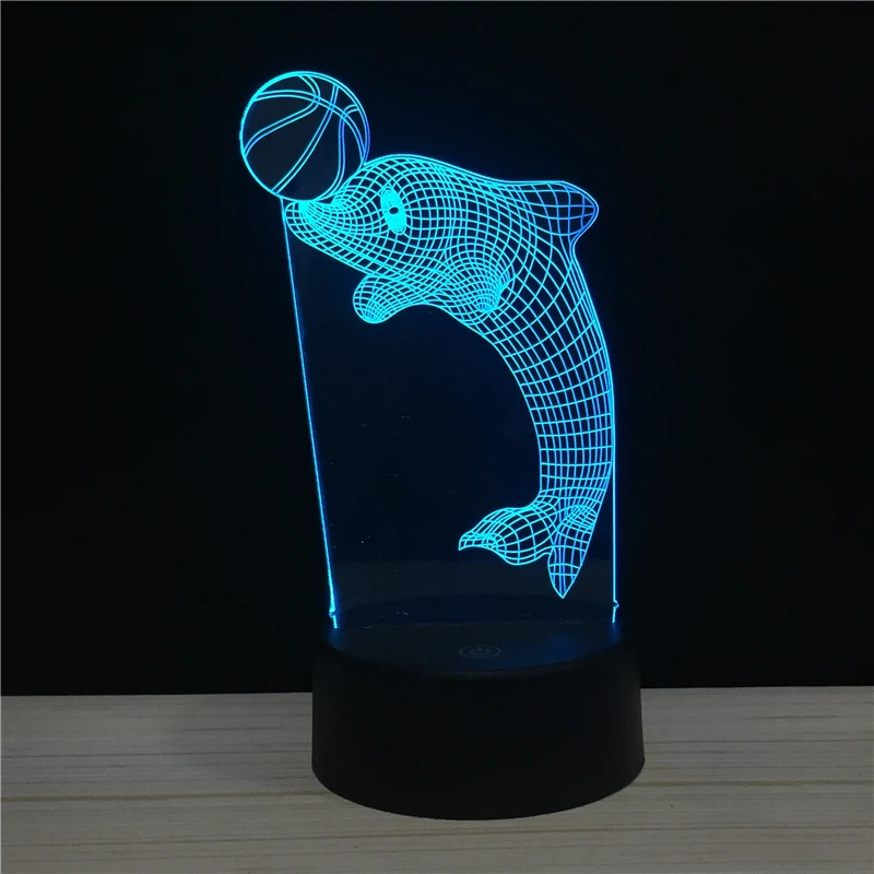 

LED Marine life series 3D Night light Touch Remote 7 Colors lights Dolphin Jellyfish Shark Snake Nights lamps Kids Birthday Gift