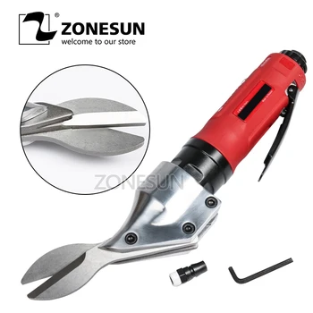 

ZONESUN Handle Powerful Metal pneumatic Wire Mesh Iron plate diamond net scissors air shear gas electronic cutter