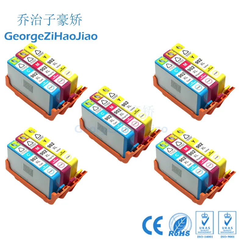 

902XL 5 X CMY Compatible Ink Cartridge for HP902 902 HP902XL suit for HP Officejet Pro 6954 6960 6962 PRINTER