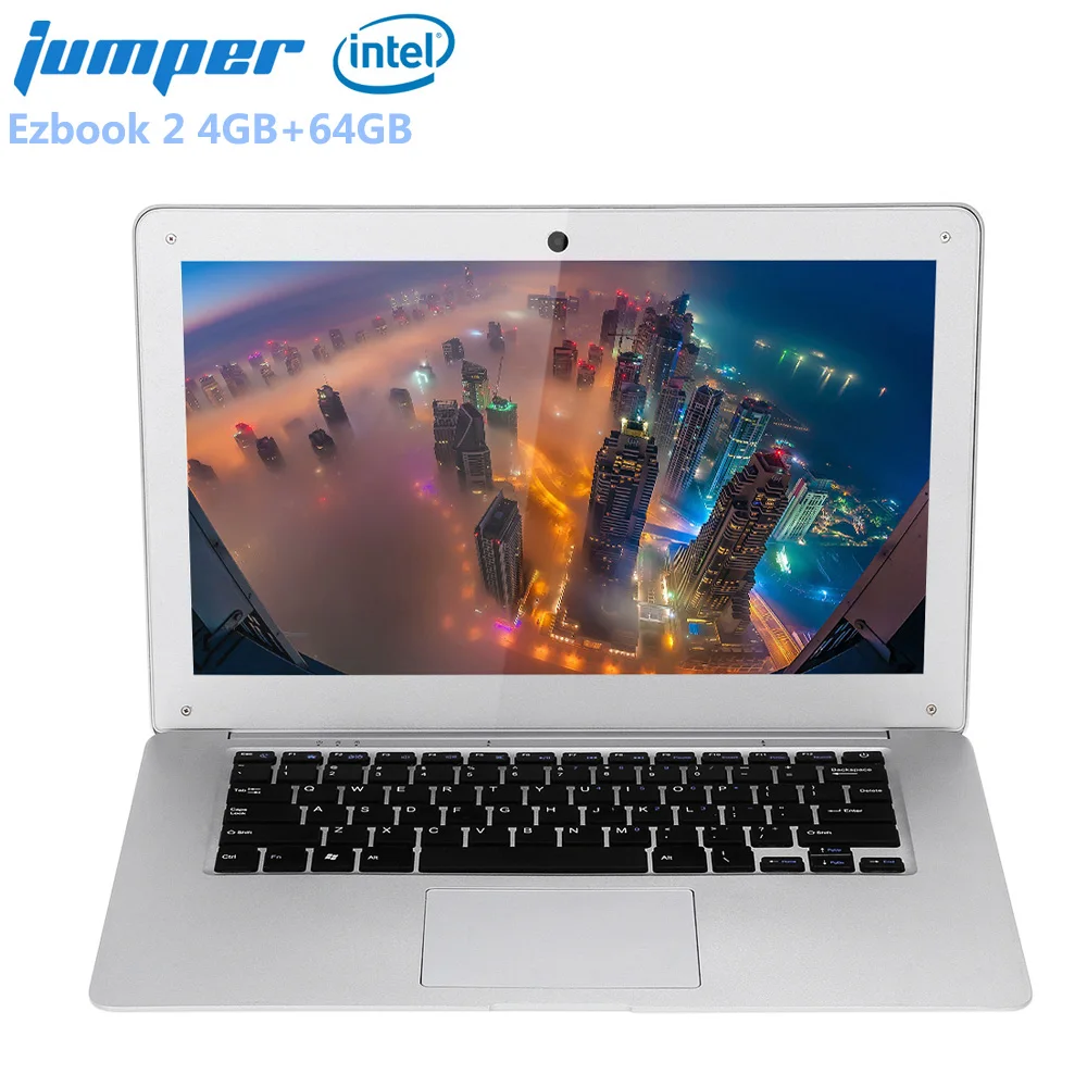 Jumper Ezbook 2 14.0'' LED FHD 10000mAh Ultrabook Notebook Windows 10 Intel Cherry Trail X5 Z8350 Quad Core 4GB+64GB Laptop HDMI
