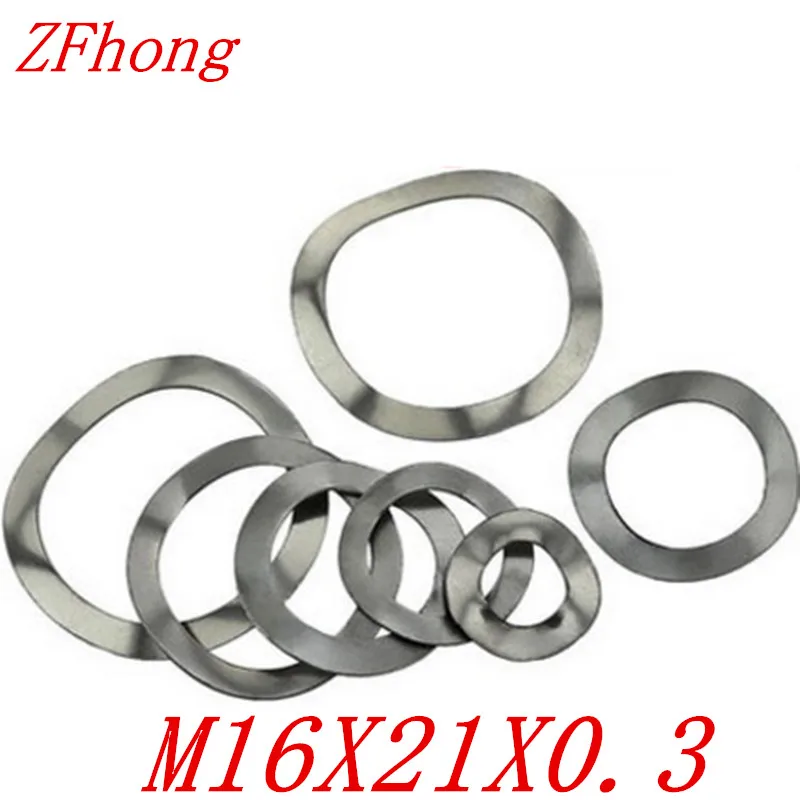 

100pcs M16 M16*21*0.3 Washers (ID*OD*Thickness) 304 Stainless Steel SS Wave Spring Washer