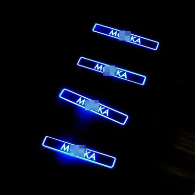 

FOR CAR STYLING OPEL MOKKA 2012 2014-2016 STAINLESS DOOR SILL WITH LED PLATE ENTRY SCUFF COVERS CAR STICKER ACCESSORIES