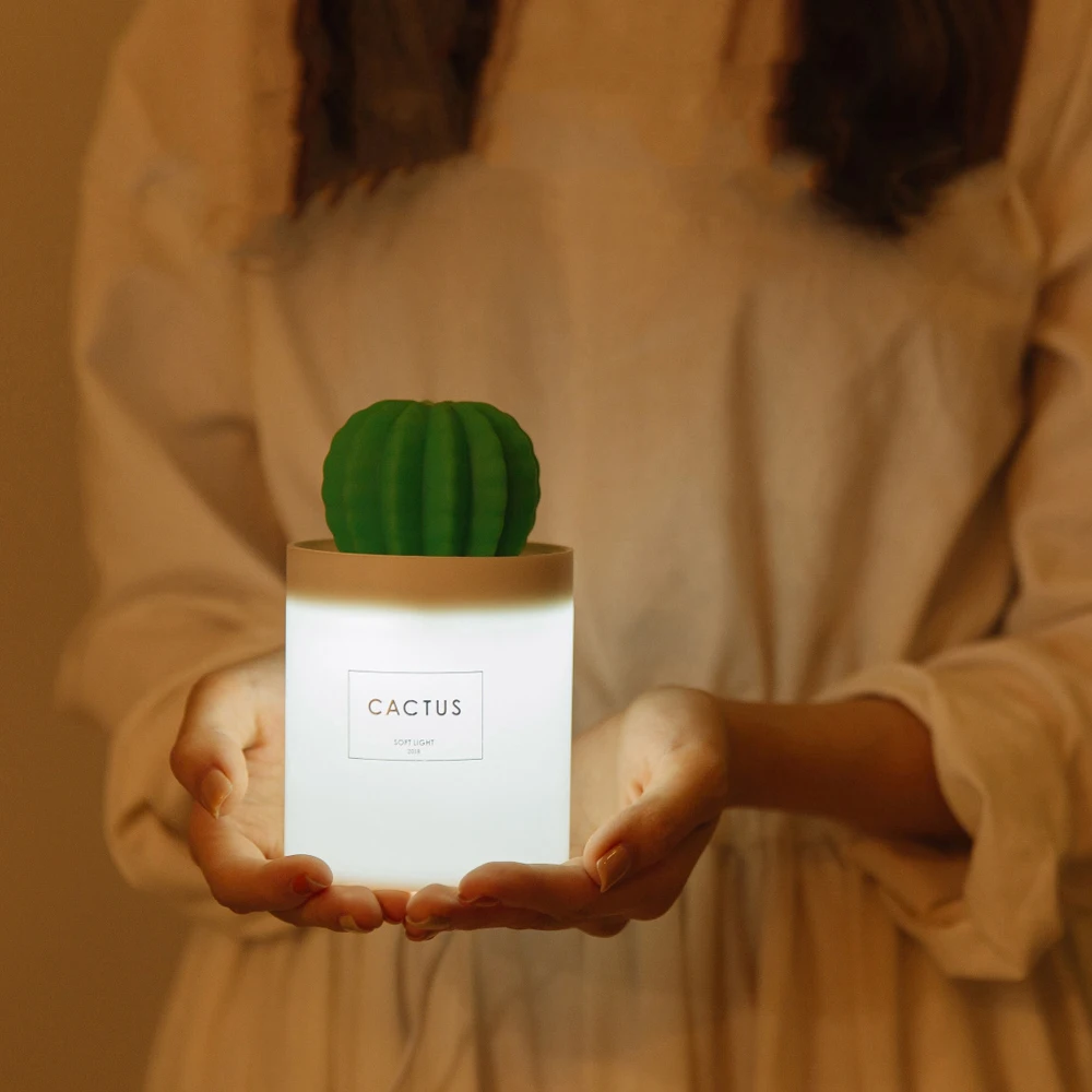 

Cactus Air Humidifier 280ML USB Aroma Essential Oil Diffuser Home Air Purifier Car Mist Maker Fogger With Night Light For Office