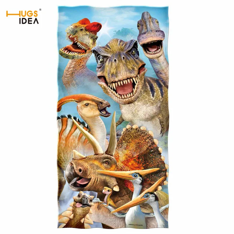 HUGSIDEA банное полотенце s модное женское 3D Животное Динозавр принт пляжное полотенце мужское Спортивное одеяло для плавания Йога домашний текстиль полотенце для рук