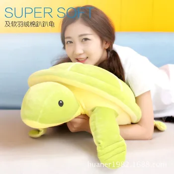 

35cm cute turtle pillow cushion down cotton soft plush toy Green Sea Turtles / Tortoise doll for kids gift