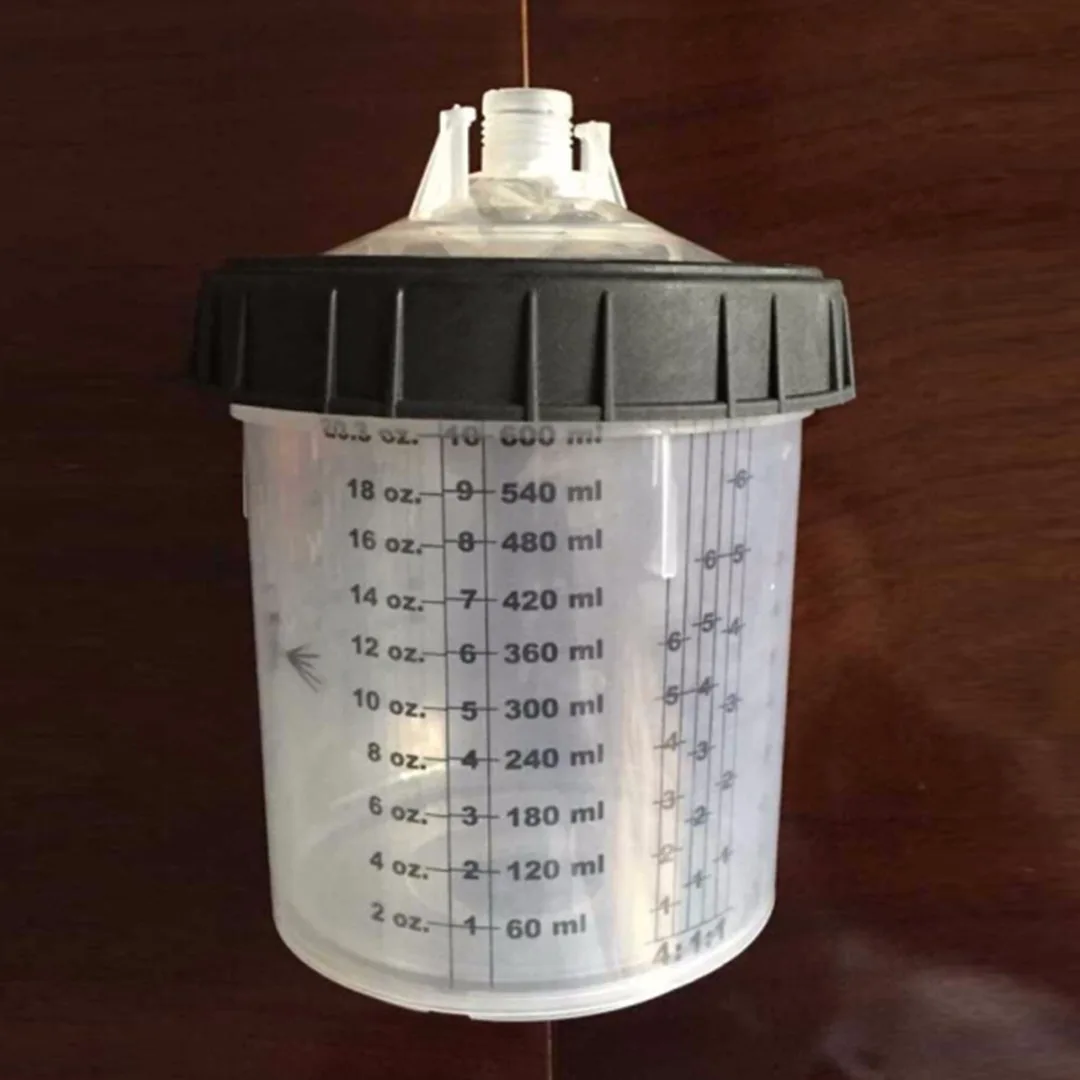 

Transparent Paint Mixing Cup Kit PPS Type H/O Quick Plastic Tune Paint Cup Hard Inner Cup Lids Spray Tool