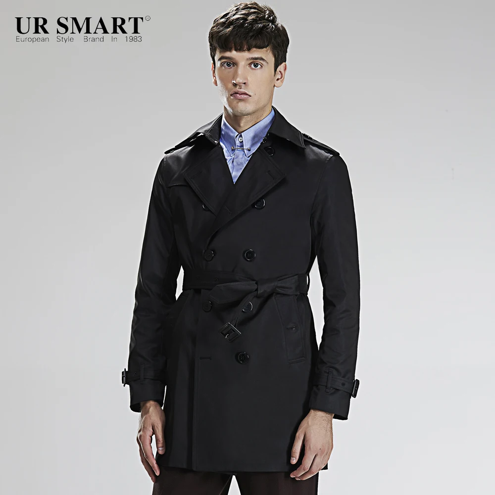 

The night legend URSMART autumn long men black windbreaker waist cultivate one's morality in the new men's windbreaker