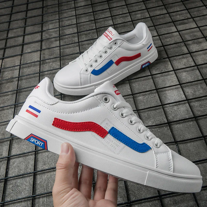 2019 New Skateboarding Shoe For Men Solid Low Flat Lace Up Rubber Outsole Sport Shoes Wearing Outdoor Athletic Sneakers Footwear | Спорт и