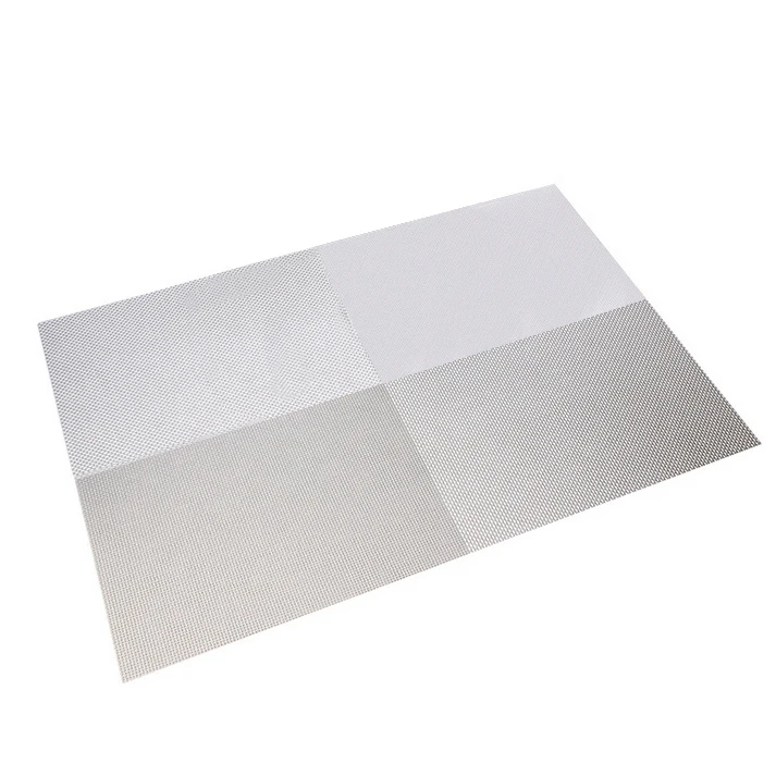 FJS 4 قطعة المفارش خمر PVC العزل منقوشة طاولة طعام الحصير السفينة عاء سادة العزل سادة الرمادي