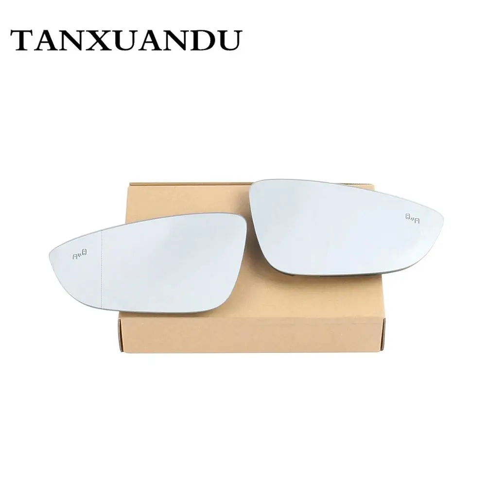 

LHD Blind Spot Lane Change Assist Electric Power Heated Door Wing Lens Mirror Glass Fit For VW Jetta MK6 Passat B7 CC EOS Beetle